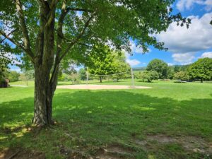beach volleyball court.