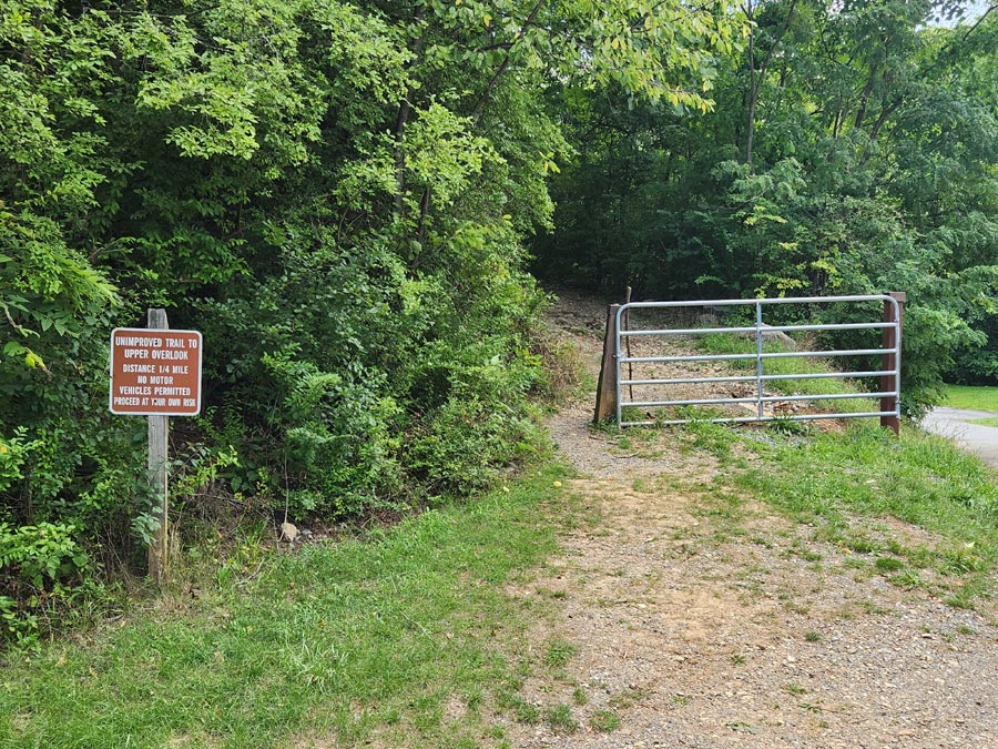 steep path to upper overlook.