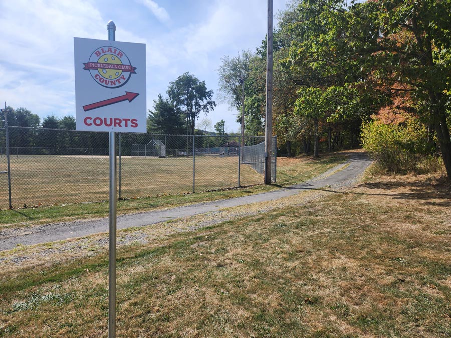Sign for Blair County Pickleball Club.