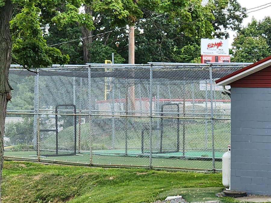 batting cage.