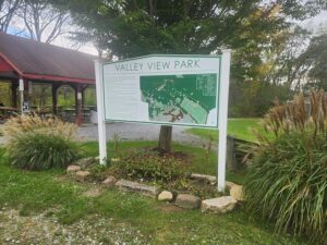 Valley View Park sign.