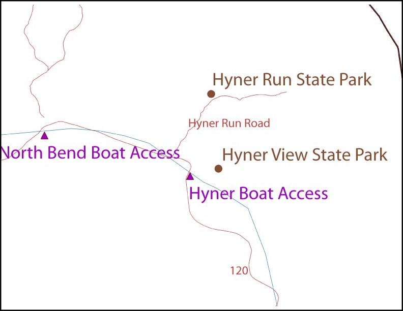 map of Hyner, PA.