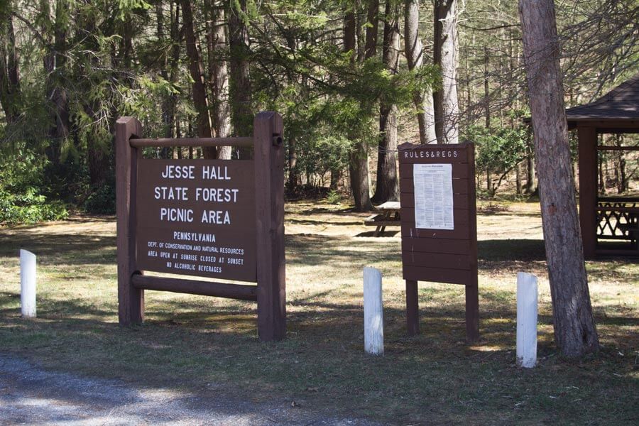 picnic area sign.