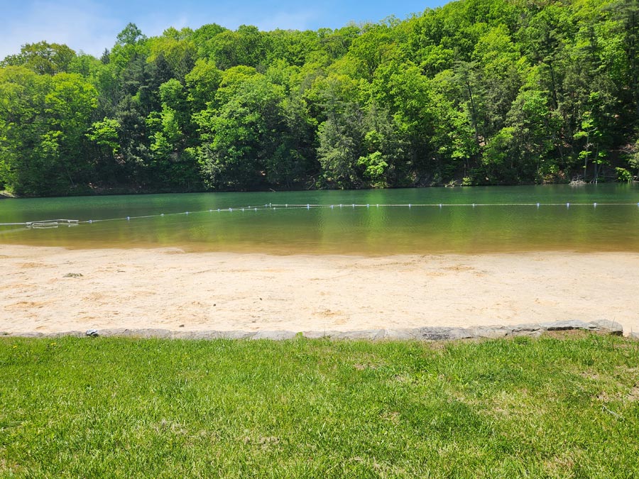 swimming beach.