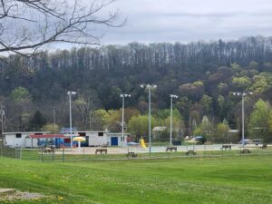 swimming pool and splash pad.