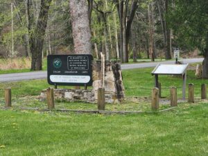 sign about the CCC at Trough Creek.