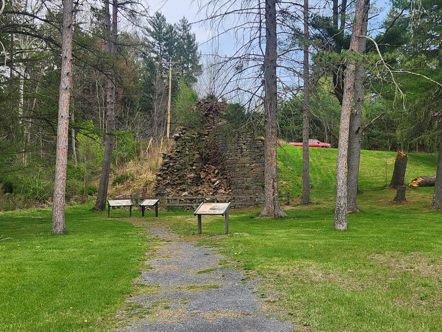 remnants of a historic furnace.