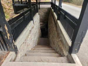 staircase to ice mine.
