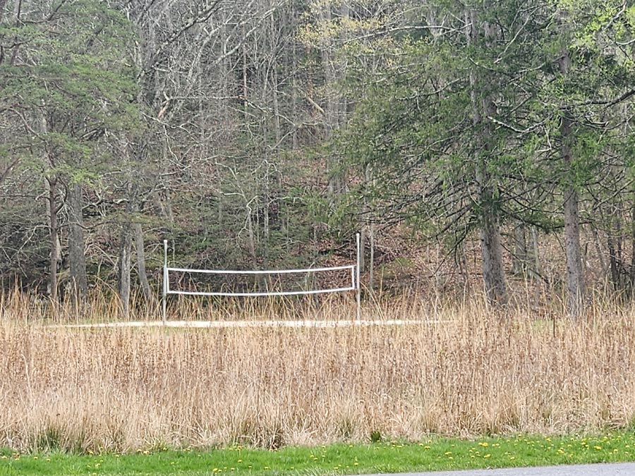 volleyball net.