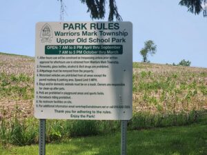 park sign.