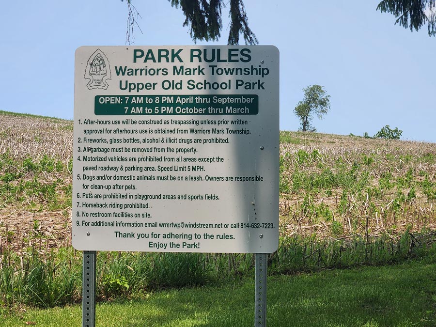 park sign.