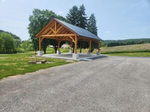 pavilion but no picnic tables.