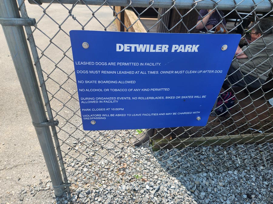 Entrance sign.