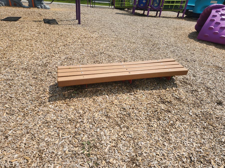bench with no back.