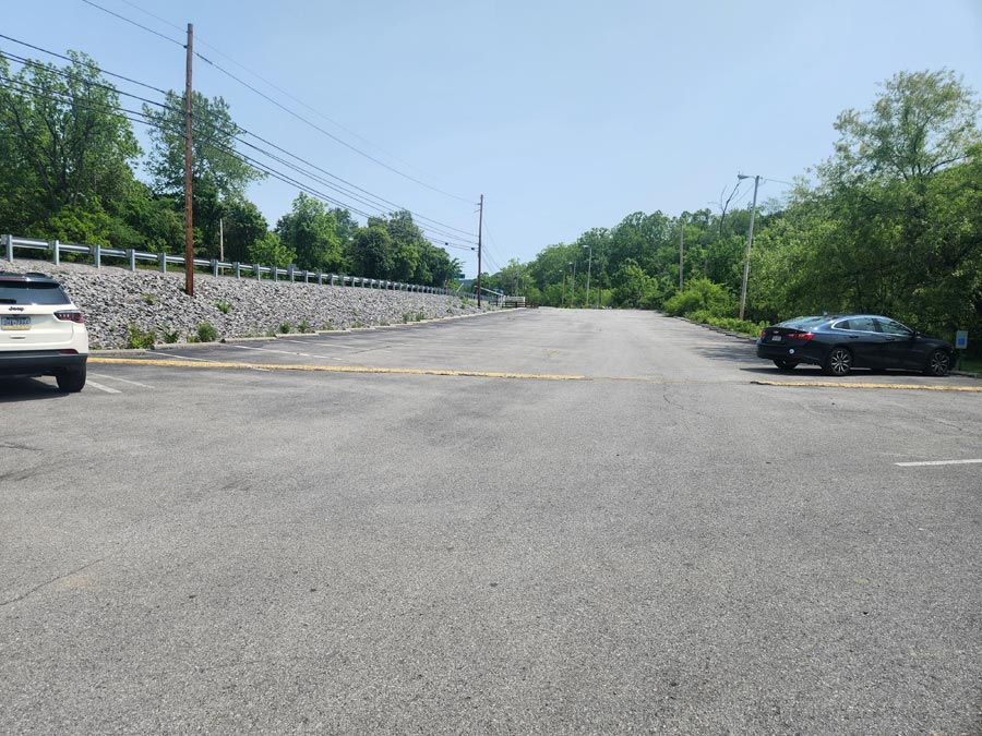 large parking lot.