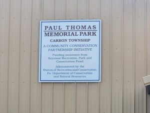 sign on building.