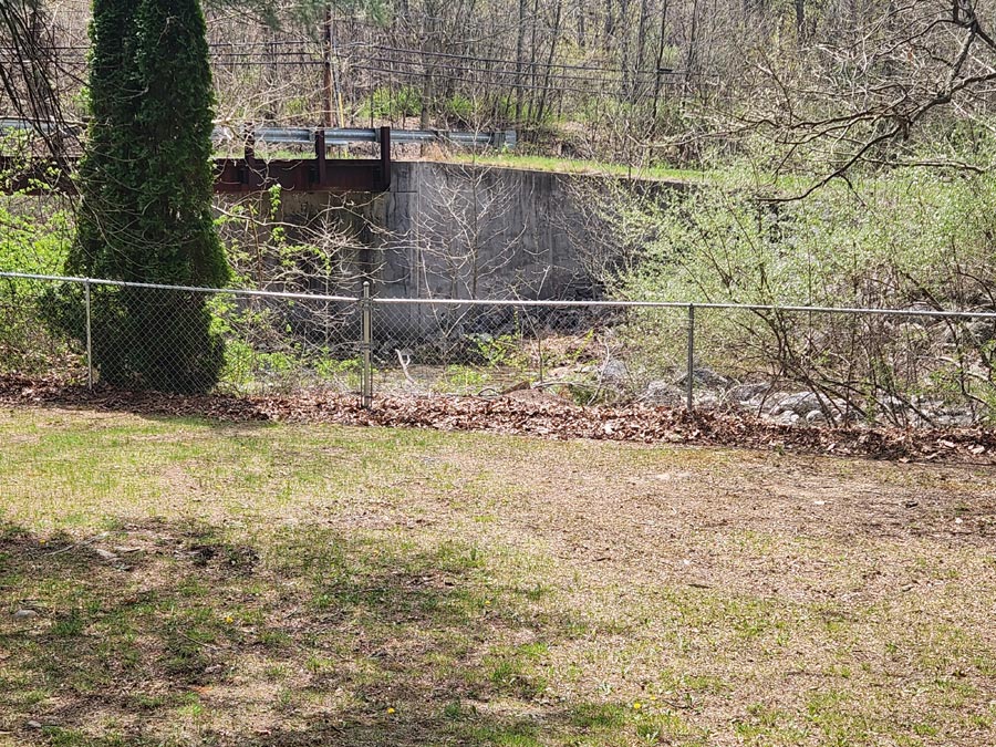 road bridge over stream.