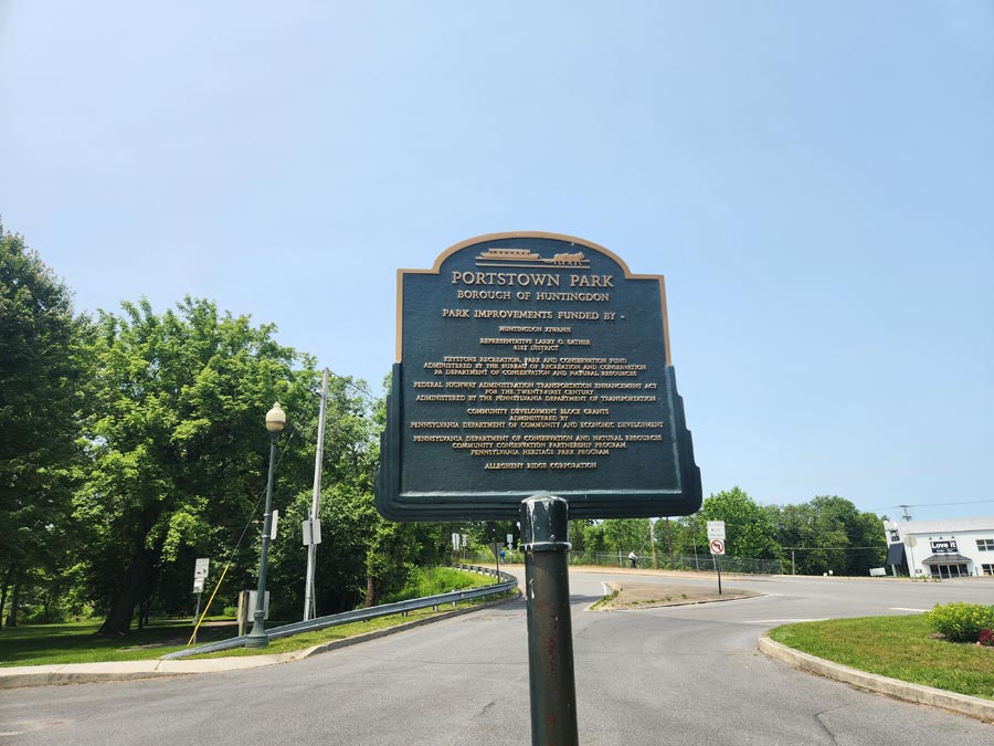 Portstown Park sign.