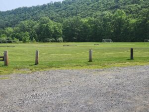 fields and benches.