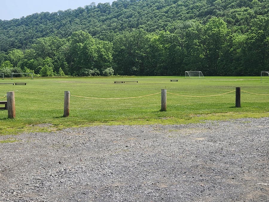 fields and benches.
